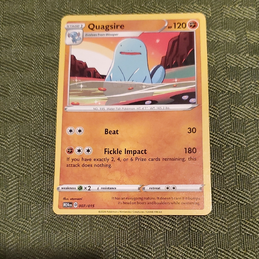 Quagsire Trading Card - Yellow and Blue